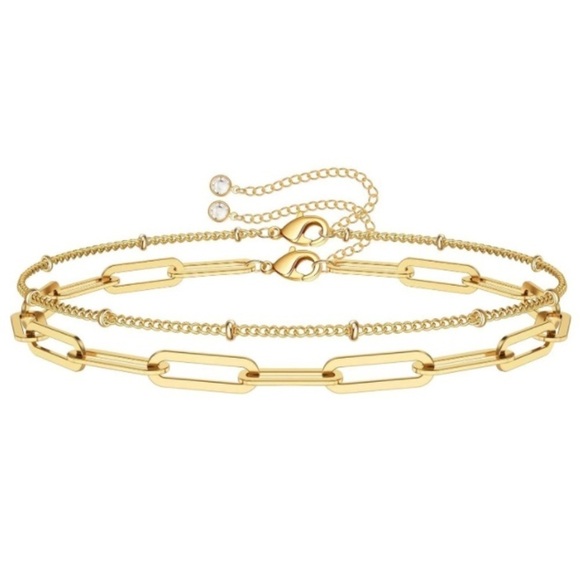 Gold Multilayered Bracelet for Women 2 Pc 14K Gold Filled Women’s Gold Bracelets